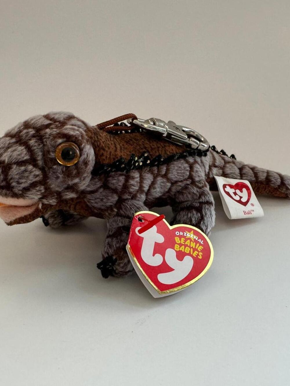 Ty Key Clip Beanie “Bali” the Komodo Dragon - Metal Keychain (4 inch)